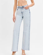 Light Wash High Rise Wide Leg Jeans | Risen - Barrel Jeans/Pants -Jimberly's Boutique-Olive Branch-Mississippi