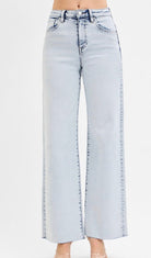 Light Wash High Rise Wide Leg Jeans | Risen - Barrel Jeans/Pants -Jimberly's Boutique-Olive Branch-Mississippi