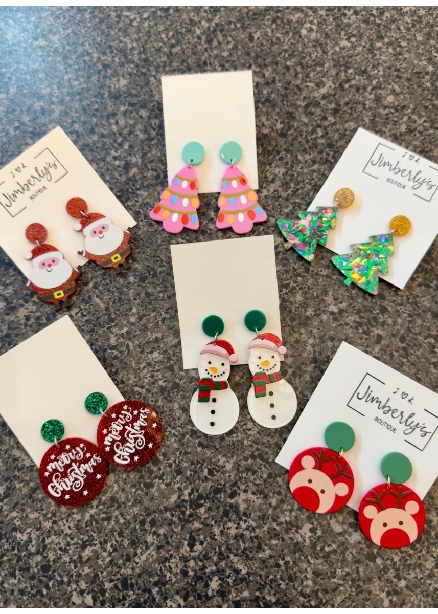 Lightweight Christmas Stud Dangle Earrings - Earrings - Jimberly's Boutique - Olive Branch - Mississippi