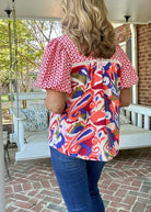 Limitless Print Top - Red Mix | Jodifl - Jodifl Top - Jimberly's Boutique - Olive Branch - Mississippi
