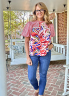Limitless Print Top - Red Mix | Jodifl - Jodifl Top - Jimberly's Boutique - Olive Branch - Mississippi
