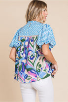 Limitless Print Top - Turquoise Mix | Jodifl - Jodifl Top - Jimberly's Boutique - Olive Branch - Mississippi
