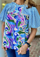 Limitless Print Top - Turquoise Mix | Jodifl - Jodifl Top - Jimberly's Boutique - Olive Branch - Mississippi