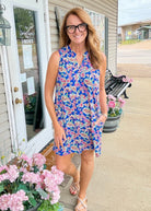 Lizzy Tank Dress - Royal Paisley (S - 3X) - Casual Dress - Jimberly's Boutique - Olive Branch - Mississippi