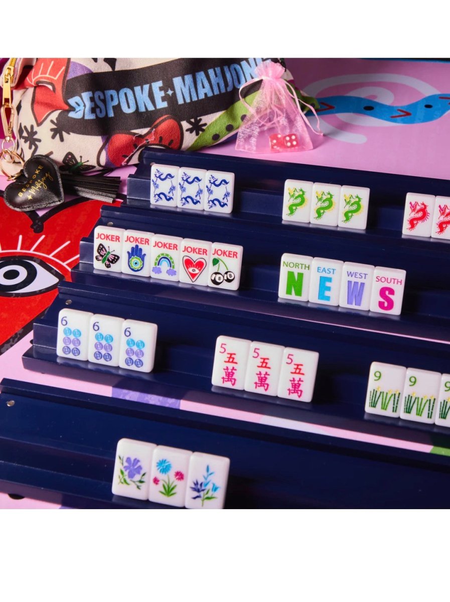 Lucky Charms Bright White Mahjong Tiles | Bespoke - Mahjong Tiles -Jimberly's Boutique-Olive Branch-Mississippi