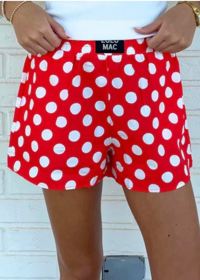 LULU MAC Boxer Shorts - Polka Dot - Red/White - boxers - Jimberly's Boutique - Olive Branch - Mississippi