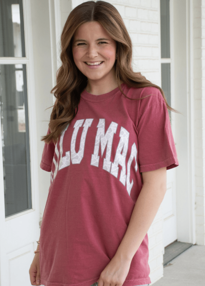 LULU MAC Camo Crimson Tee - LULU MAC Short Sleeve - Jimberly's Boutique - Olive Branch - Mississippi