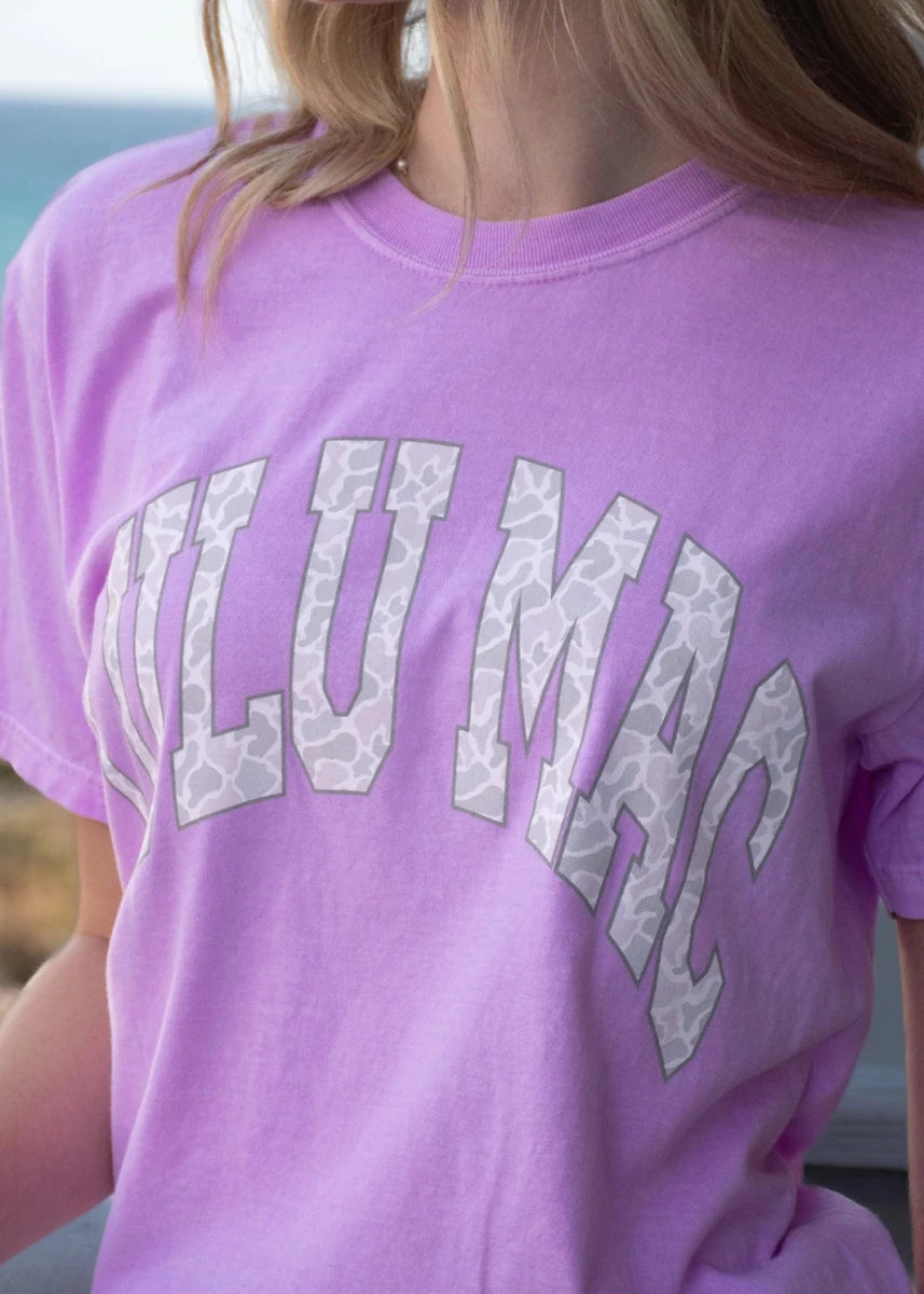 LULU MAC | Camo | Neon Violet | Short Sleeve - LULU MAC Short Sleeve - Jimberly's Boutique - Olive Branch - Mississippi