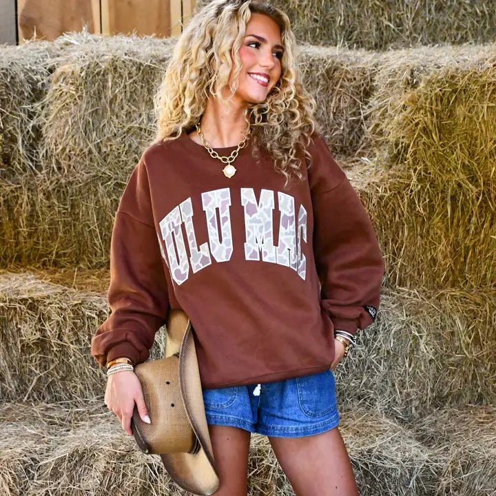 LULU MAC Camo Sweatshirt - Brown - LULU MAC Sweatshirt -Jimberly's Boutique-Olive Branch-Mississippi