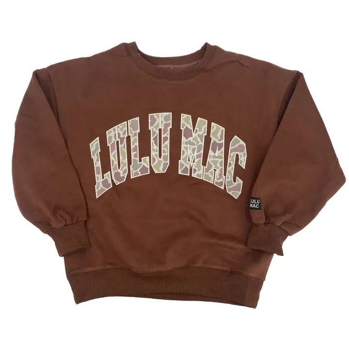 LULU MAC Camo Sweatshirt - Brown - LULU MAC Sweatshirt -Jimberly's Boutique-Olive Branch-Mississippi
