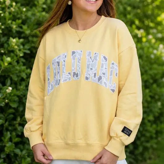 LULU MAC Camo Sweatshirt - Butter - LULU MAC Sweatshirt -Jimberly's Boutique-Olive Branch-Mississippi