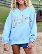 LULU MAC Camo Sweatshirt - Lt Blue - LULU MAC Sweatshirt -Jimberly's Boutique-Olive Branch-Mississippi
