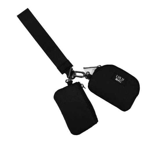 Lulu Mac Double Pouch Wristlets - Black/Black - LULU MAC Wristlet - Jimberly's Boutique - Olive Branch - Mississippi