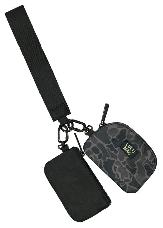 Lulu Mac Double Pouch Wristlets - Black/Camo - LULU MAC Wristlet - Jimberly's Boutique - Olive Branch - Mississippi
