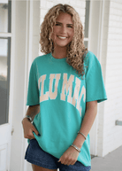 LULU MAC Stripe Adult Cream Sickle Sky/Island Green - LULU MAC Short Sleeve - Jimberly's Boutique - Olive Branch - Mississippi