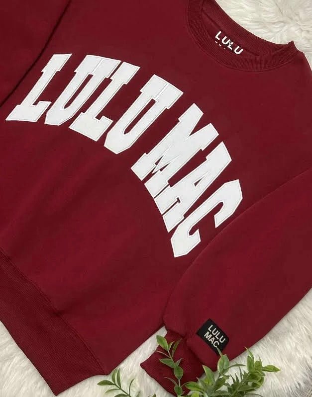 LULU MAC Sweatshirt - Cardinal/White - LULU MAC Sweatshirt - Jimberly's Boutique - Olive Branch - Mississippi