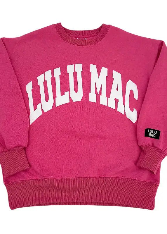 LULU MAC Sweatshirt - Hot Pink/White Puff - LULU MAC Sweatshirt - Jimberly's Boutique - Olive Branch - Mississippi