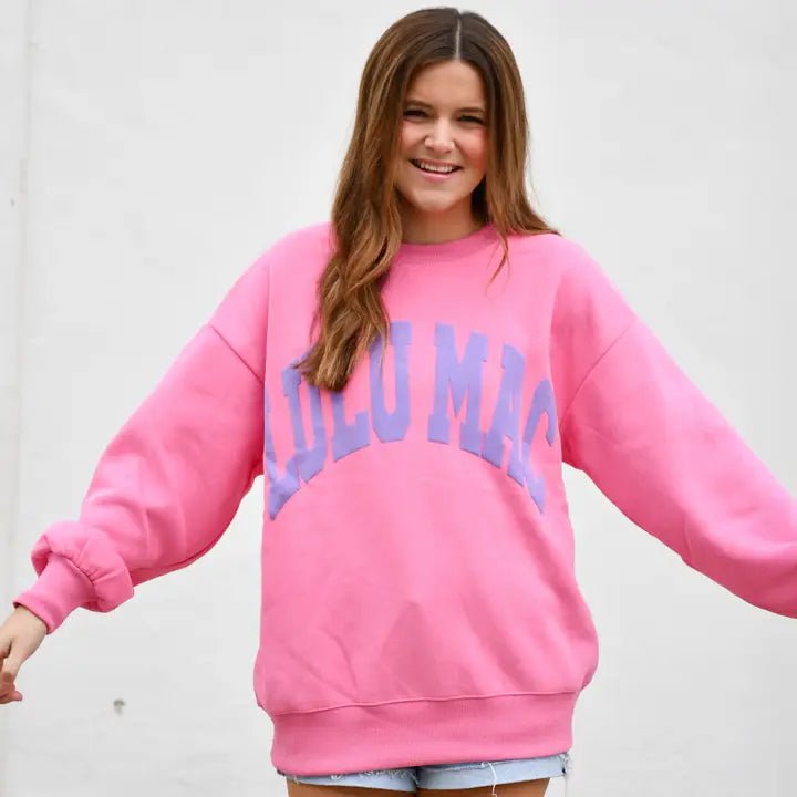 LULU MAC Sweatshirt - Pink/Purple Puff - LULU MAC Sweatshirt -Jimberly's Boutique-Olive Branch-Mississippi