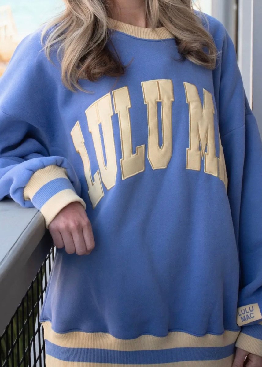LULU MAC Sweatshirt - Social Society Lavender/Butter Stitch - LULU MAC Sweatshirt -Jimberly's Boutique-Olive Branch-Mississippi