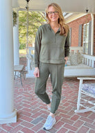Luna Jogger Set - Dk Olive - jogger set - Jimberly's Boutique - Olive Branch - Mississippi