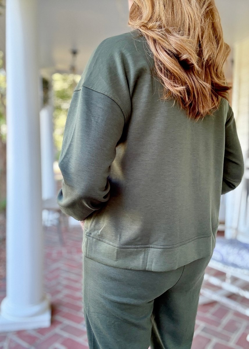Luna Jogger Set - Dk Olive - jogger set - Jimberly's Boutique - Olive Branch - Mississippi