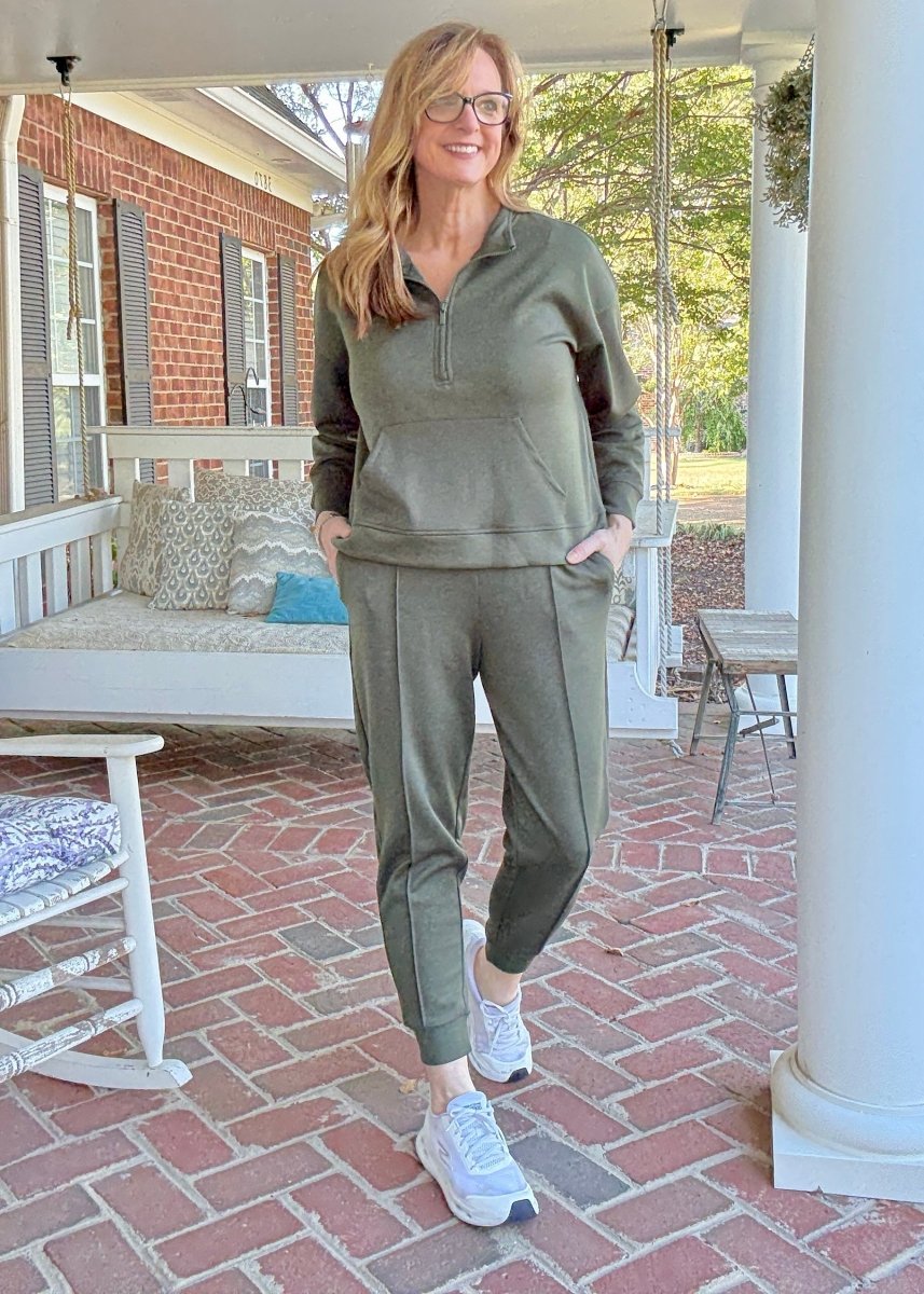 Luna Jogger Set - Dk Olive - jogger set - Jimberly's Boutique - Olive Branch - Mississippi