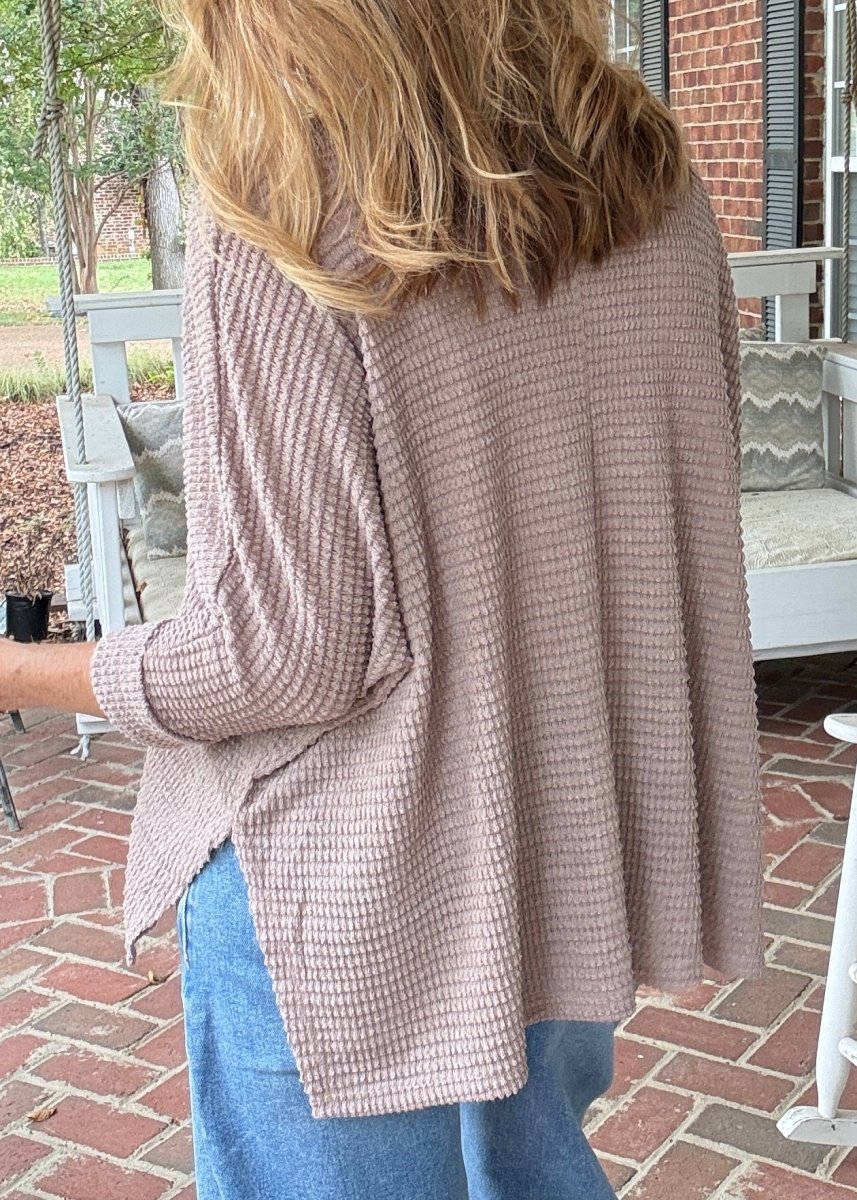 Macie 3/4 Sleeve Sweater - Lt Mocha - sweater -Jimberly's Boutique-Olive Branch-Mississippi