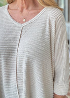 Macie 3/4 Sleeve Sweater - Sand Beige - sweater -Jimberly's Boutique-Olive Branch-Mississippi