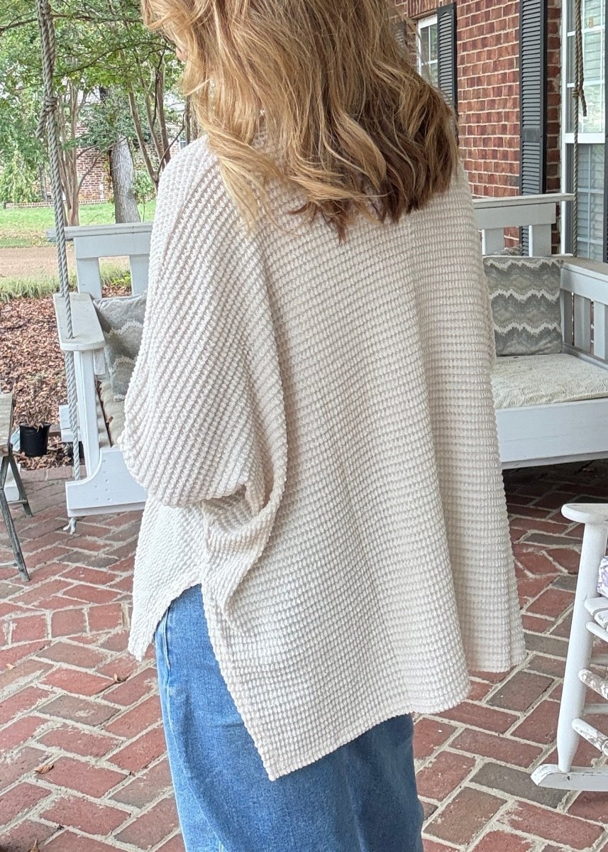 Macie 3/4 Sleeve Sweater - Sand Beige - sweater -Jimberly's Boutique-Olive Branch-Mississippi