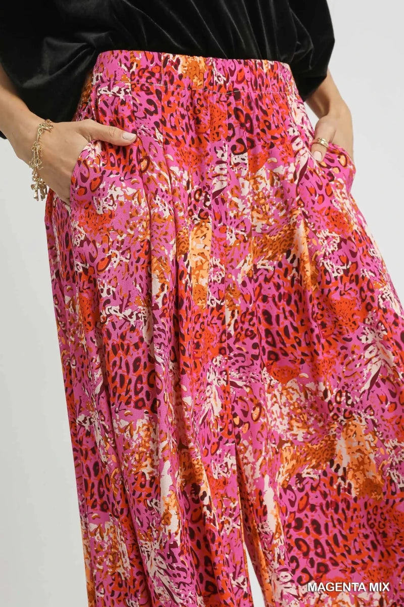 Magenta Mix Wide Leg Pants - Casual Pants - Jimberly's Boutique - Olive Branch - Mississippi