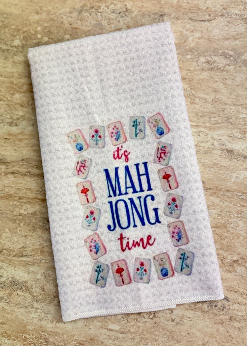 Mah Jong Time Tea Towel - tea towel - Jimberly's Boutique - Olive Branch - Mississippi