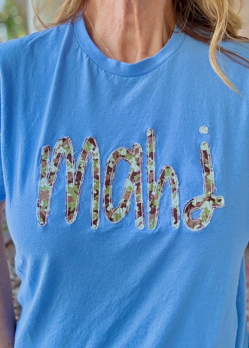 MAHJ Camo Applique Tshirt - Blue - Tshirt -Jimberly's Boutique-Olive Branch-Mississippi