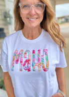 MAHJ Cotton Candy Applique Tshirt - White - Tshirt - Jimberly's Boutique - Olive Branch - Mississippi