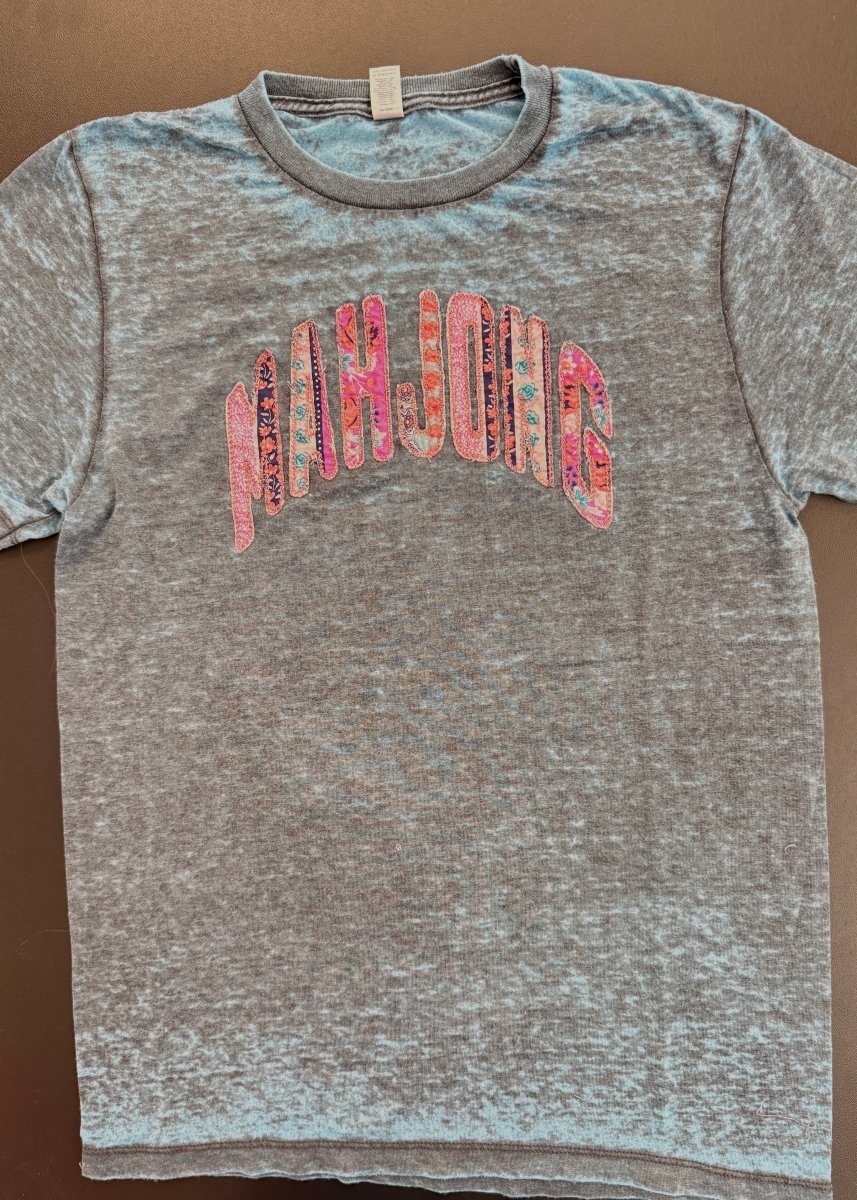 MAHJONG Acid Wash Applique Tshirt - Tshirt - Jimberly's Boutique - Olive Branch - Mississippi