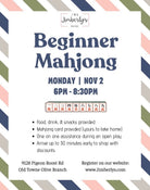 Mahjong - Beginner Class - Monday 11/2/26 - Mahjong Beginner -Jimberly's Boutique-Olive Branch-Mississippi