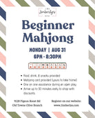 Mahjong - Beginner Class - Monday 8/31/26 - Mahjong Beginner -Jimberly's Boutique-Olive Branch-Mississippi