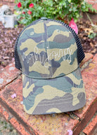 Mahjong Camo Ponytail Ball Cap/Trucker Cap - Ball Cap - Jimberly's Boutique - Olive Branch - Mississippi