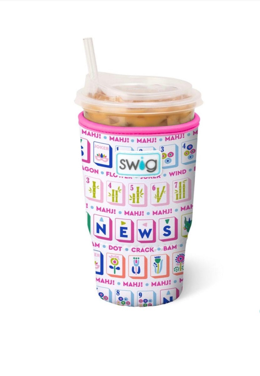 Mahjong Iced Cup Coolie - Large | Swig - Cup koozie -Jimberly's Boutique-Olive Branch-Mississippi