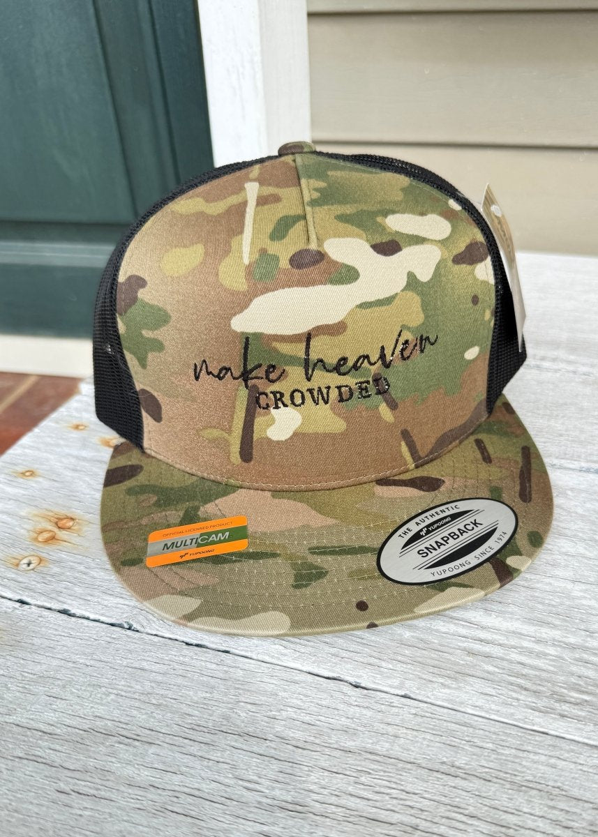 Make Heaven Crowded Camo Structured Trucker Cap/Hat - Trucker Cap - Jimberly's Boutique - Olive Branch - Mississippi