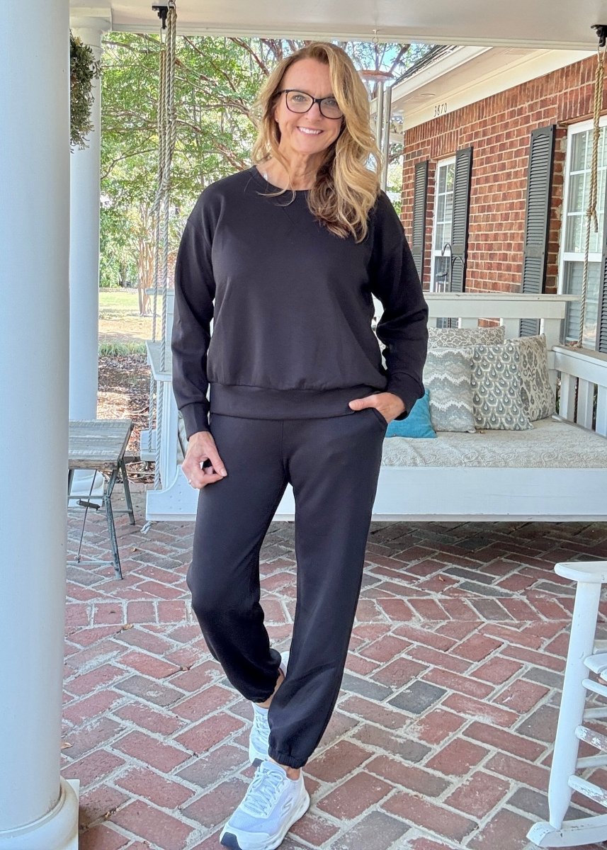Malibu Set - Black | Dear Scarlett - jogger set - Jimberly's Boutique - Olive Branch - Mississippi
