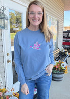 Mallard Embroidered LS Comfort Colors Tee - Embroidered Comfort Colors -Jimberly's Boutique-Olive Branch-Mississippi