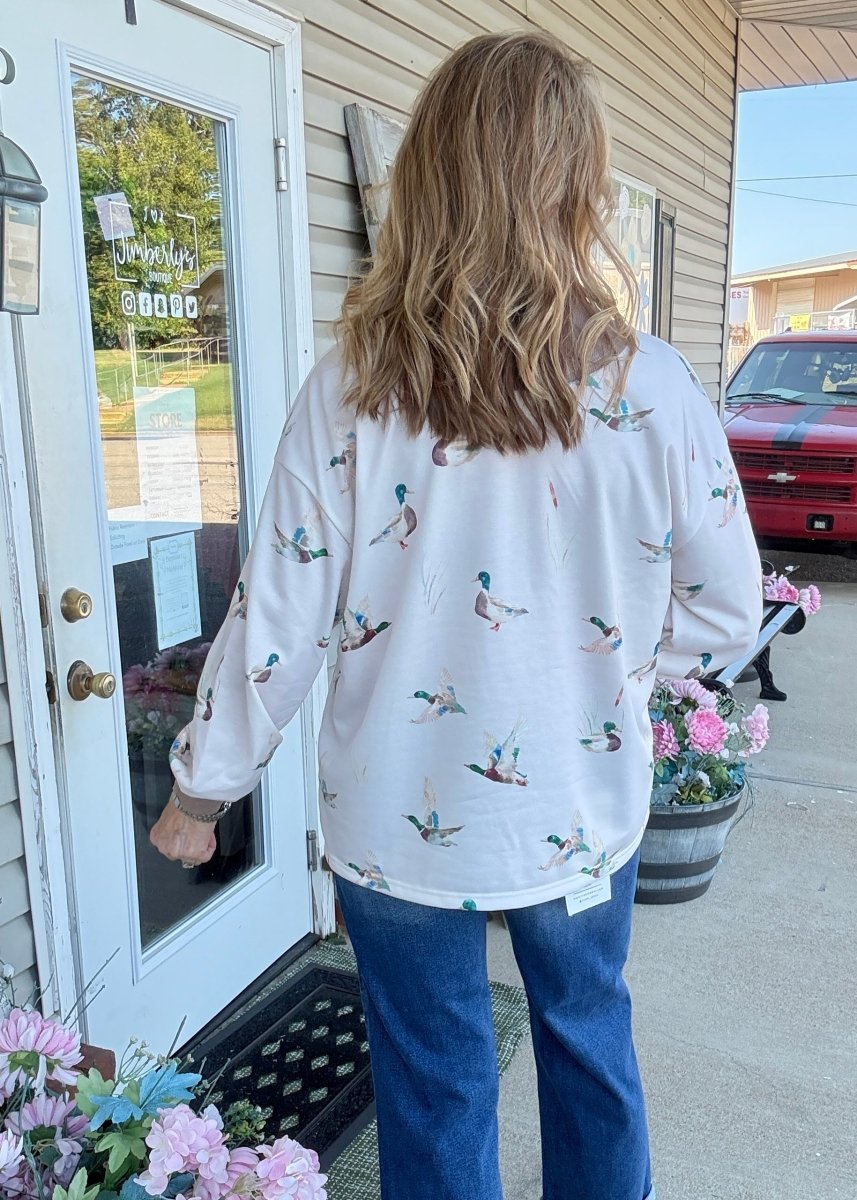 Mallard Print Tunic Top - Mallard Top -Jimberly's Boutique-Olive Branch-Mississippi