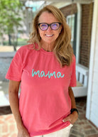 Mama 3D Puff Embroidered Comfort Colors T-shirt - Embroidered Comfort Colors -Jimberly's Boutique-Olive Branch-Mississippi