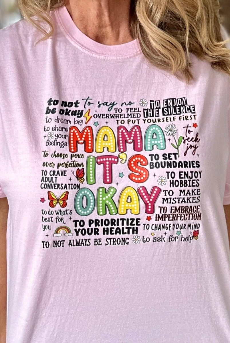 Mama It's OK ] Comfort Colors | Graphic Tee - Comfort Colors Graphic Tee -Jimberly's Boutique-Olive Branch-Mississippi