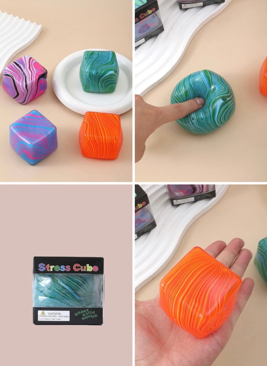 Marble Swirl Cube Squishy - Jimberly's Boutique-Olive Branch-Mississippi