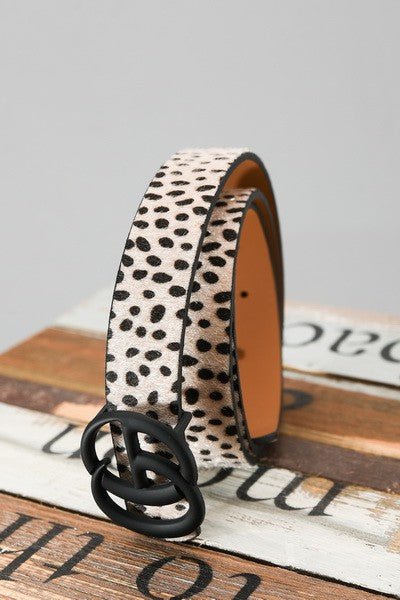 Matte Buckle Animal Print Belt - belt - Jimberly's Boutique - Olive Branch - Mississippi