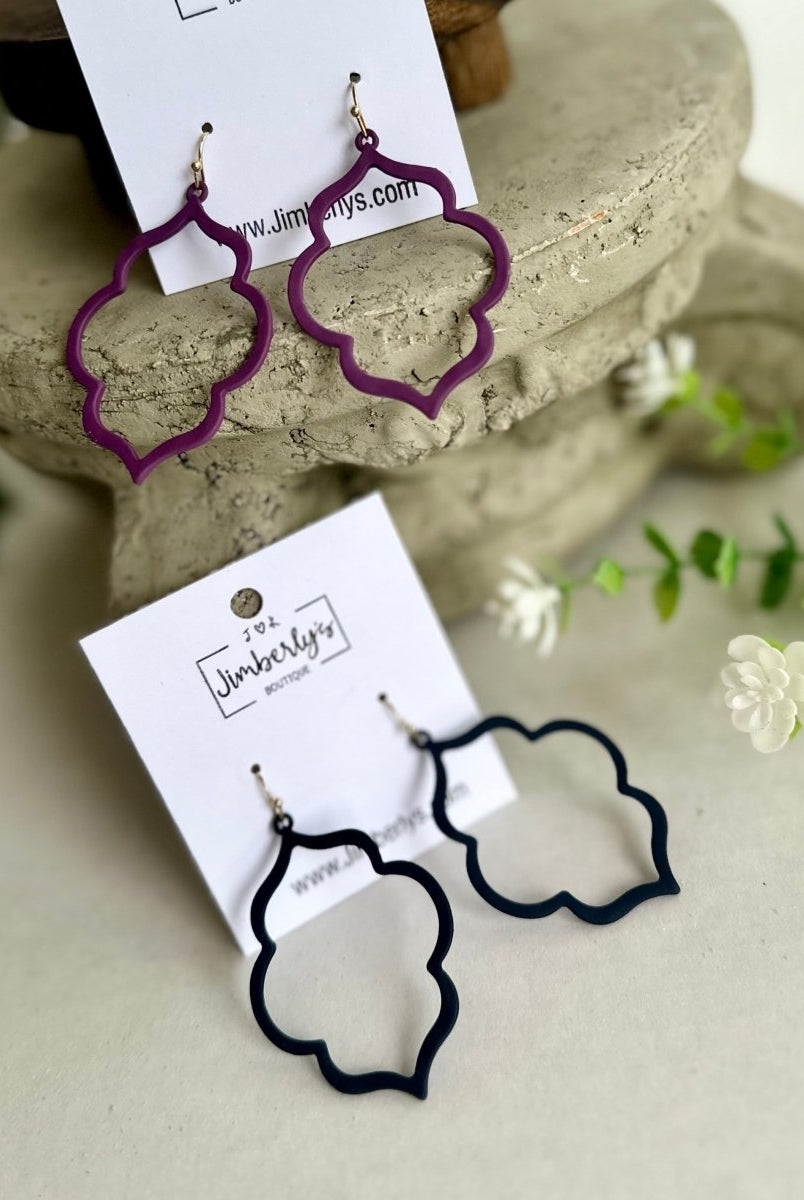 Matte Moroccan Dangle Earrings - earrings -Jimberly's Boutique-Olive Branch-Mississippi