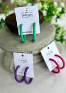 Matte Ring Open Hoop Earrings - earrings -Jimberly's Boutique-Olive Branch-Mississippi