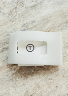 Medium Rectangle Flat Hair Clip - Coconut White - Flat Hair Clip - Jimberly's Boutique - Olive Branch - Mississippi