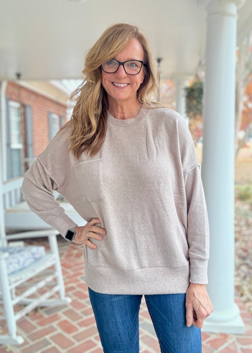 Melange Oversized Sweater - Ash Mocha - sweater - Jimberly's Boutique - Olive Branch - Mississippi